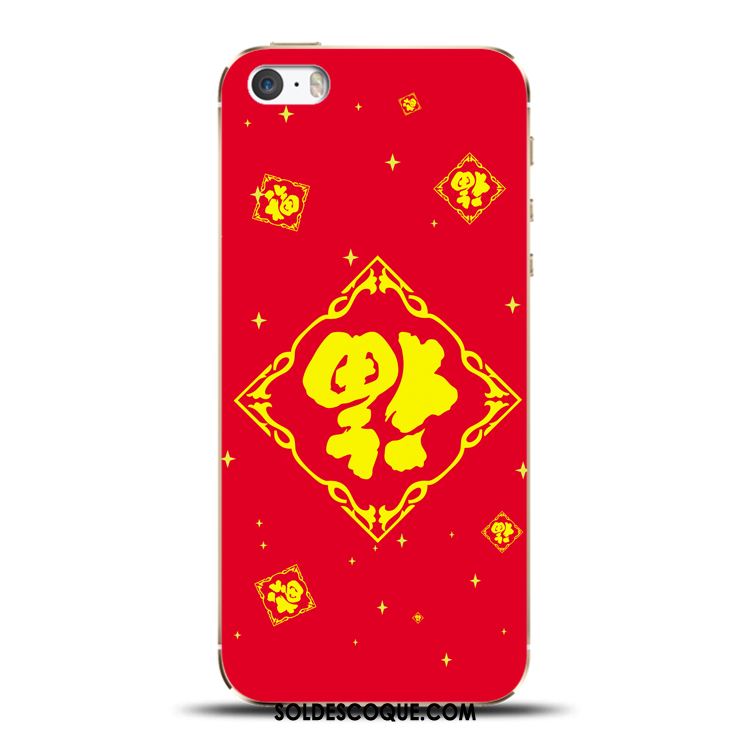 Coque iPhone 5c Bordure Original Style Chinois Rouge Incassable Soldes