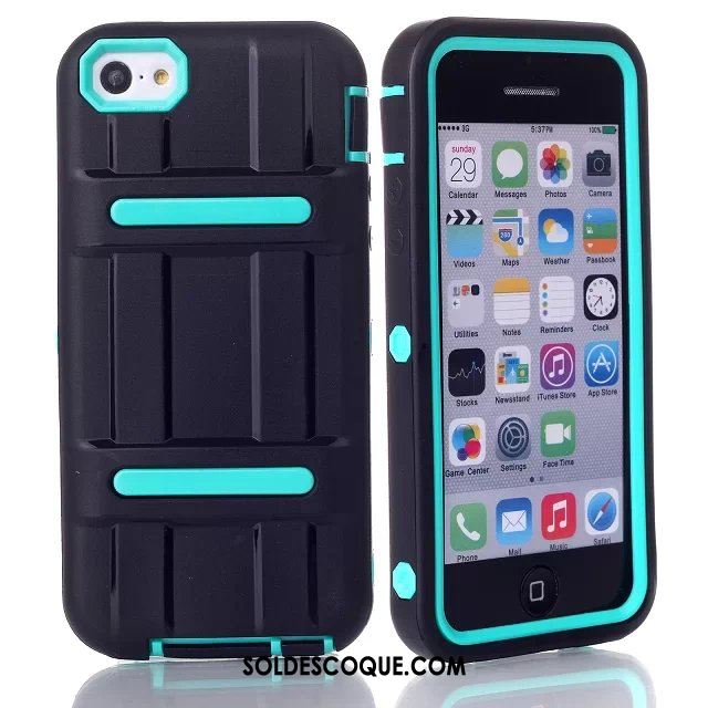 Coque iPhone 5c Fluide Doux Téléphone Portable Incassable Étui Rouge Housse Pas Cher