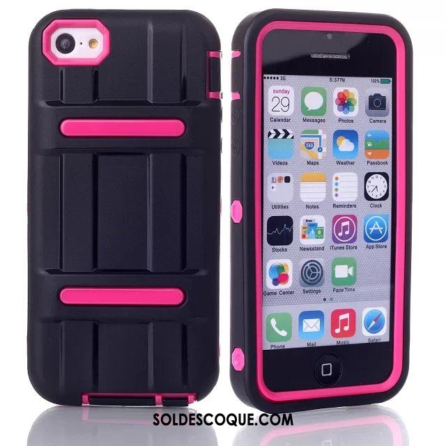 Coque iPhone 5c Fluide Doux Téléphone Portable Incassable Étui Rouge Housse Pas Cher