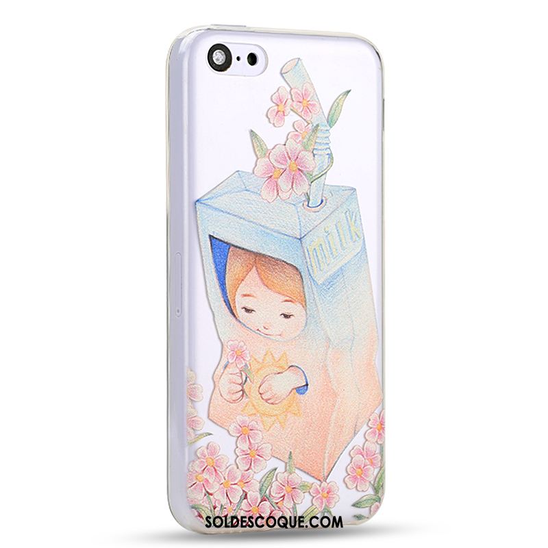 Coque iPhone 5c Incassable Créatif Étui Blanc Dessin Animé En Vente