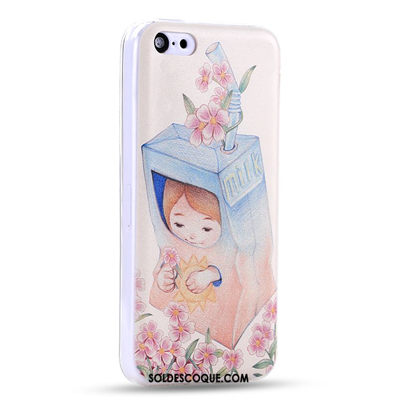 Coque iPhone 5c Incassable Créatif Étui Blanc Dessin Animé En Vente