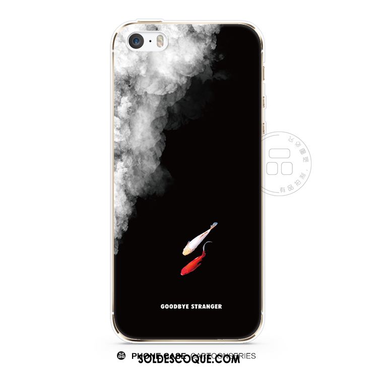 Coque iPhone 5c Personnalité Fluide Doux Art Noir Téléphone Portable Housse En Ligne