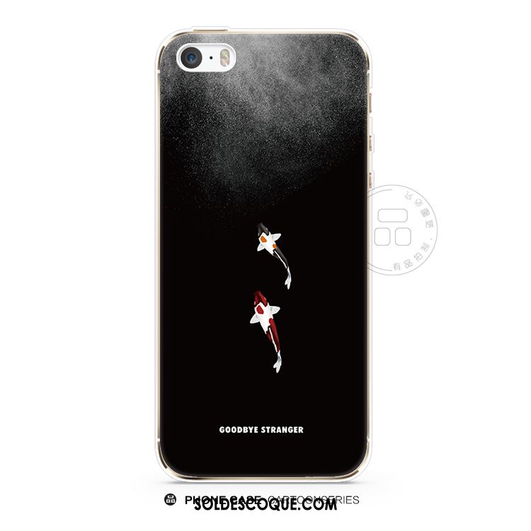 Coque iPhone 5c Personnalité Fluide Doux Art Noir Téléphone Portable Housse En Ligne