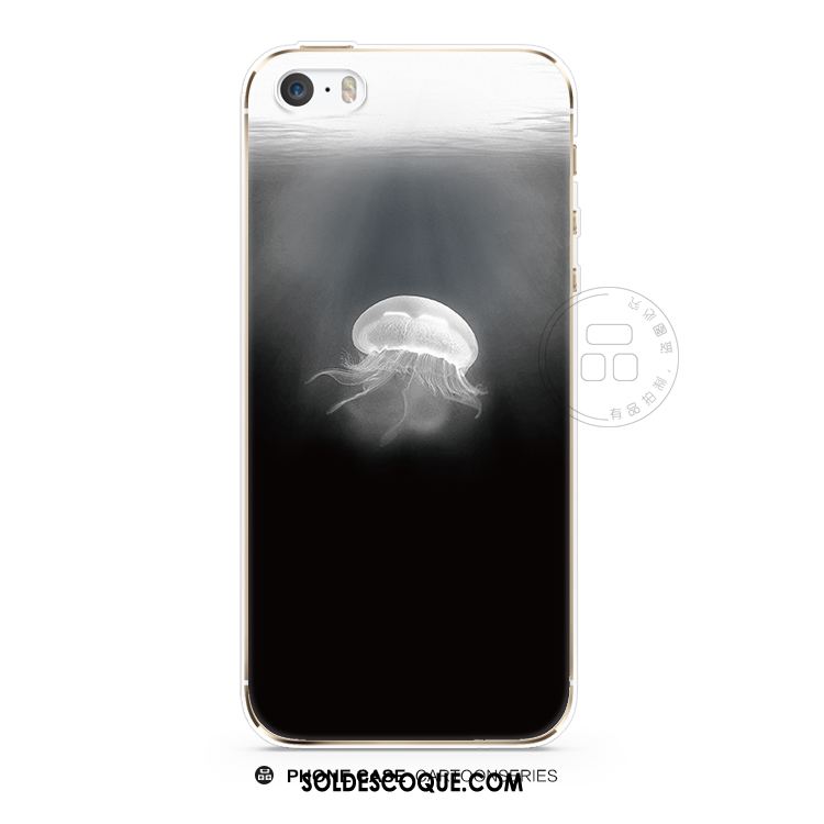 Coque iPhone 5c Personnalité Fluide Doux Art Noir Téléphone Portable Housse En Ligne