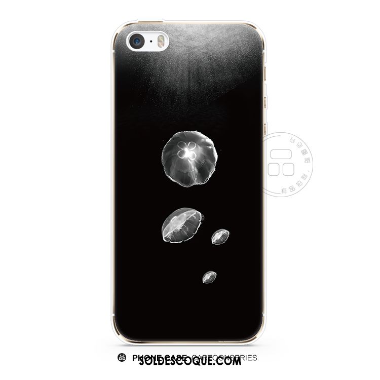 Coque iPhone 5c Personnalité Fluide Doux Art Noir Téléphone Portable Housse En Ligne