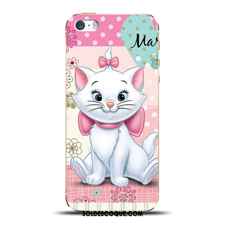 Coque iPhone 5c Protection Dessin Animé Chat Bordure Fluide Doux Pas Cher