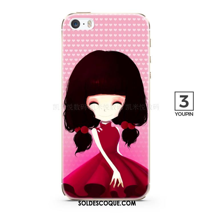 Coque iPhone 5c Super Mignon Fleur Protection Téléphone Portable Rose Pas Cher