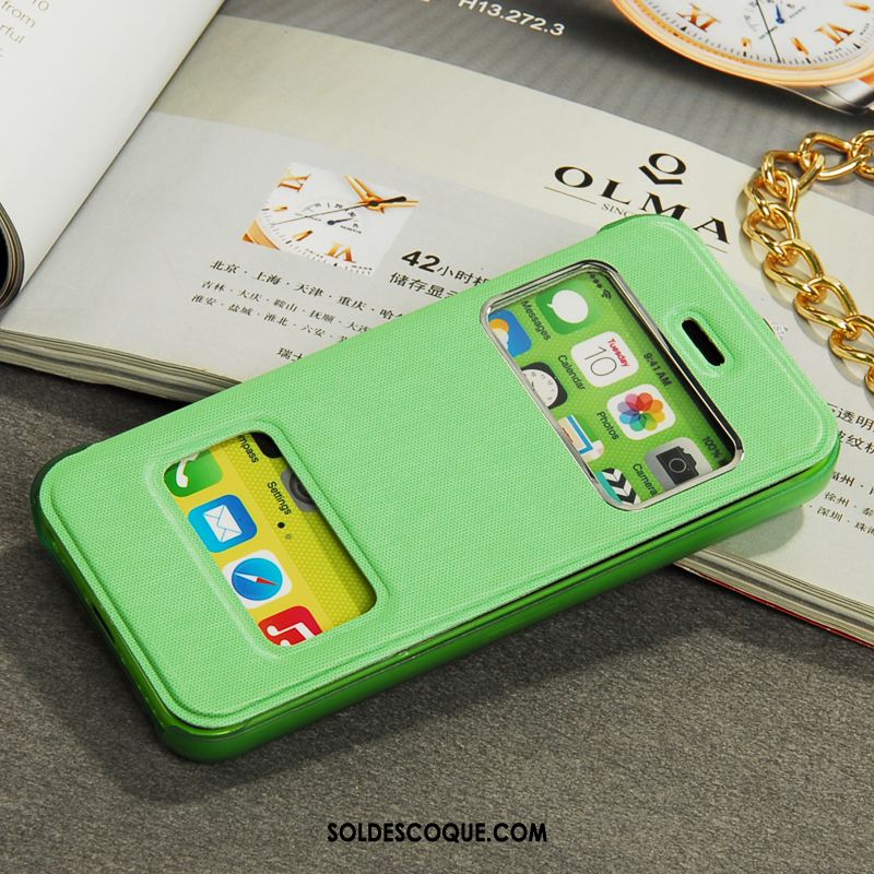 Coque iPhone 5c Transparent Téléphone Portable Très Mince Étui En Cuir Vert France