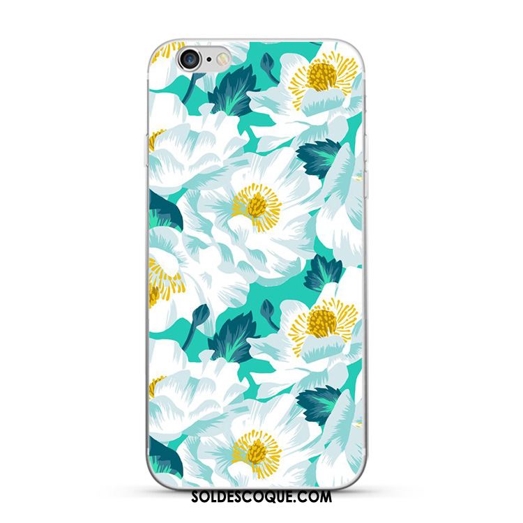 Coque iPhone 5c Téléphone Portable Floral Silicone Vert Protection Housse Pas Cher