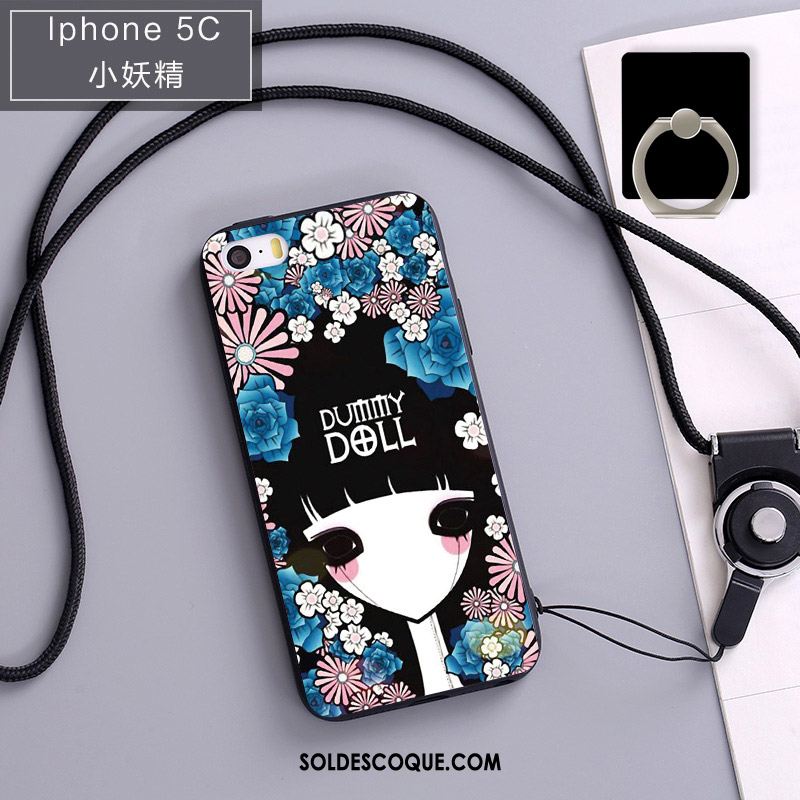 Coque iPhone 5c Étui Fluide Doux Téléphone Portable Nouveau Bleu Pas Cher