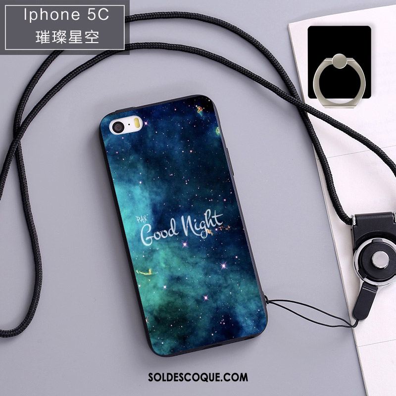 Coque iPhone 5c Étui Fluide Doux Téléphone Portable Nouveau Bleu Pas Cher