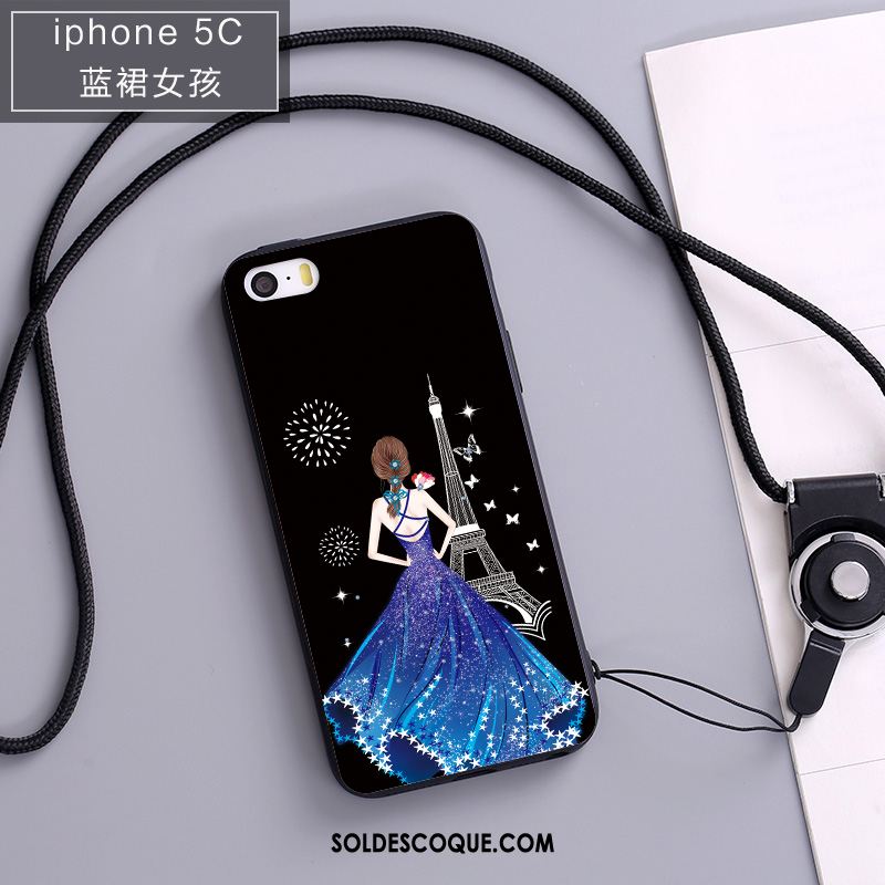 Coque iPhone 5c Étui Fluide Doux Téléphone Portable Nouveau Bleu Pas Cher