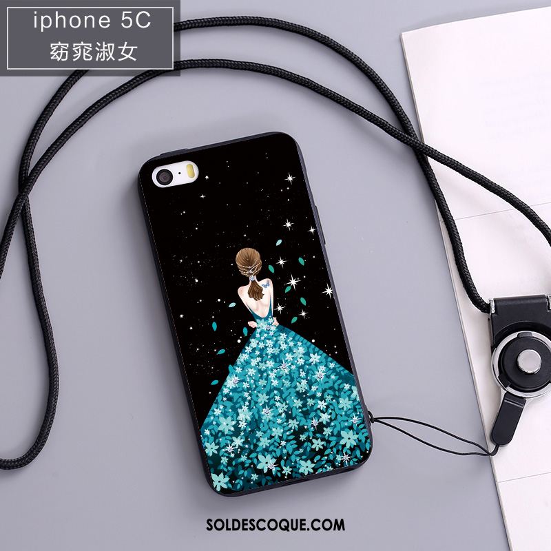 Coque iPhone 5c Étui Fluide Doux Téléphone Portable Nouveau Bleu Pas Cher