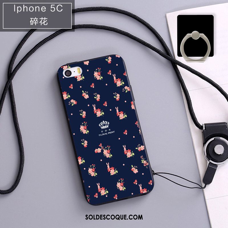 Coque iPhone 5c Étui Fluide Doux Téléphone Portable Nouveau Bleu Pas Cher