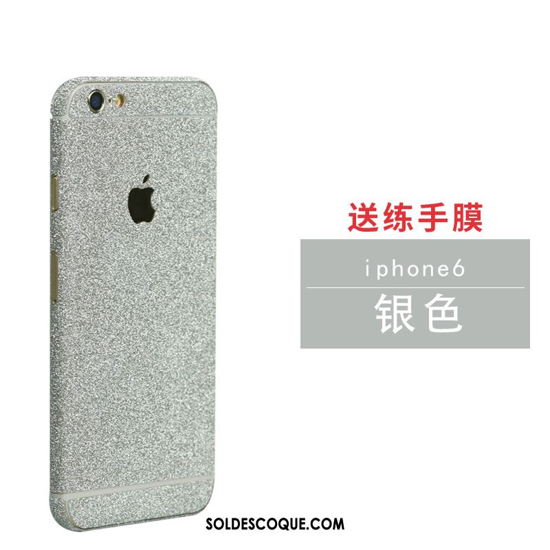 Coque iPhone 6 / 6s Blanc Téléphone Portable Délavé En Daim Membrane Couleur France