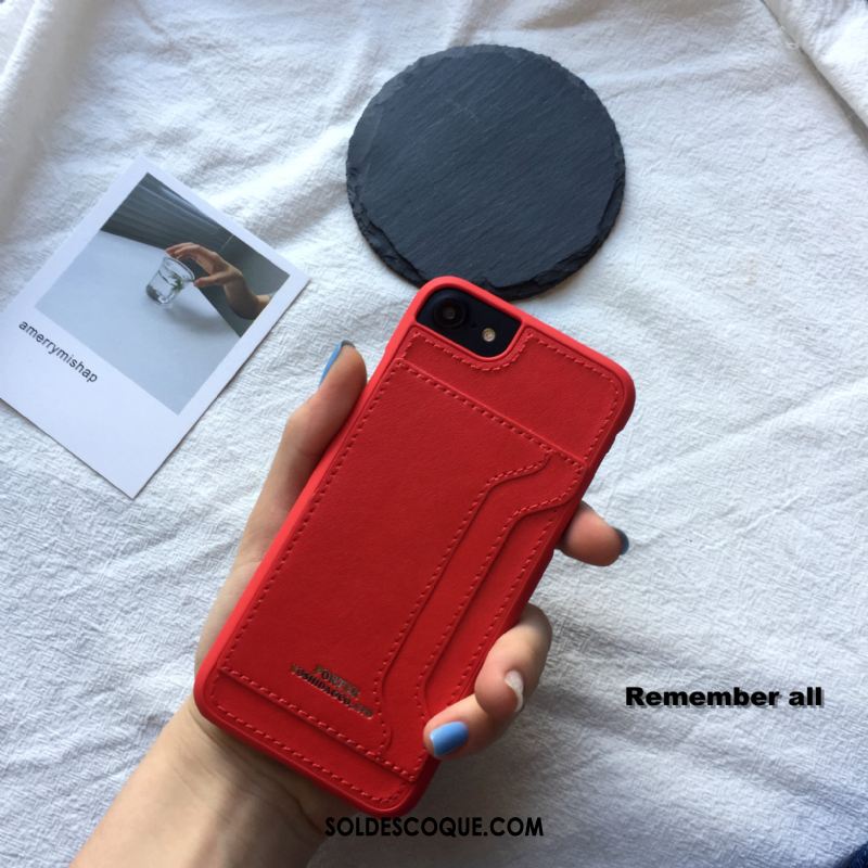 Coque iPhone 6 / 6s Carte Sac Carte Étui En Cuir Portefeuille Rouge Soldes