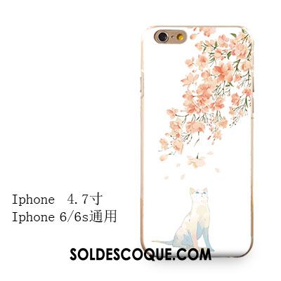 Coque iPhone 6 / 6s Chat Amoureux Tout Compris Fluide Doux Jaune Housse Soldes