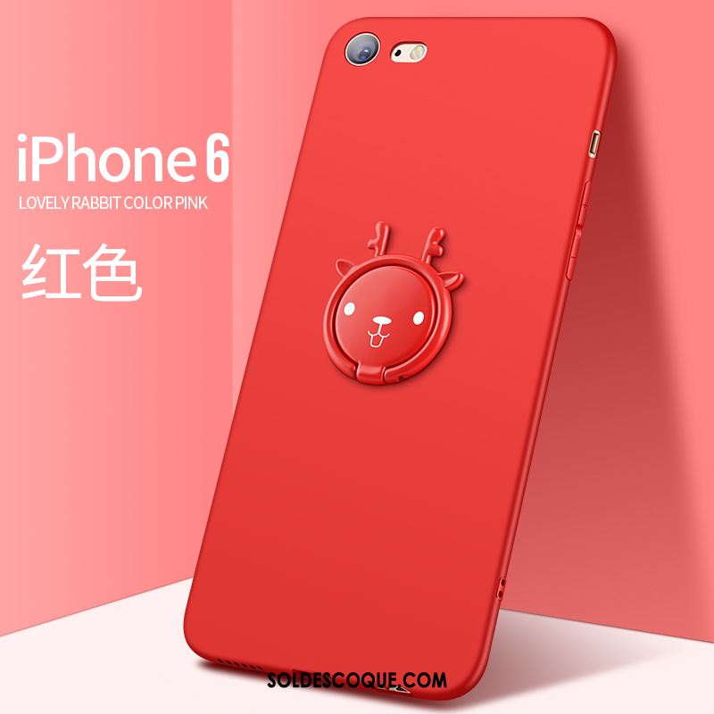 Coque iPhone 6 / 6s Dessin Animé Rouge Incassable Silicone Téléphone Portable Soldes