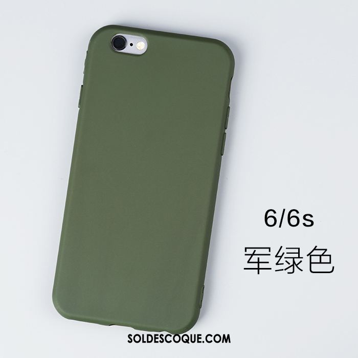 Coque iPhone 6 / 6s Fluide Doux Europe Vert Silicone Incassable Soldes