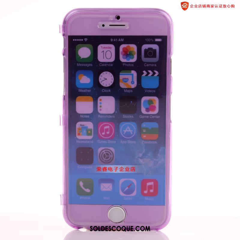 Coque iPhone 6 / 6s Fluide Doux Incassable Bleu Transparent Téléphone Portable En Vente