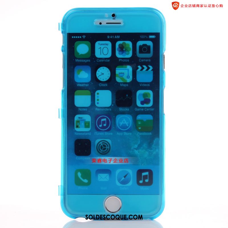 Coque iPhone 6 / 6s Fluide Doux Incassable Bleu Transparent Téléphone Portable En Vente