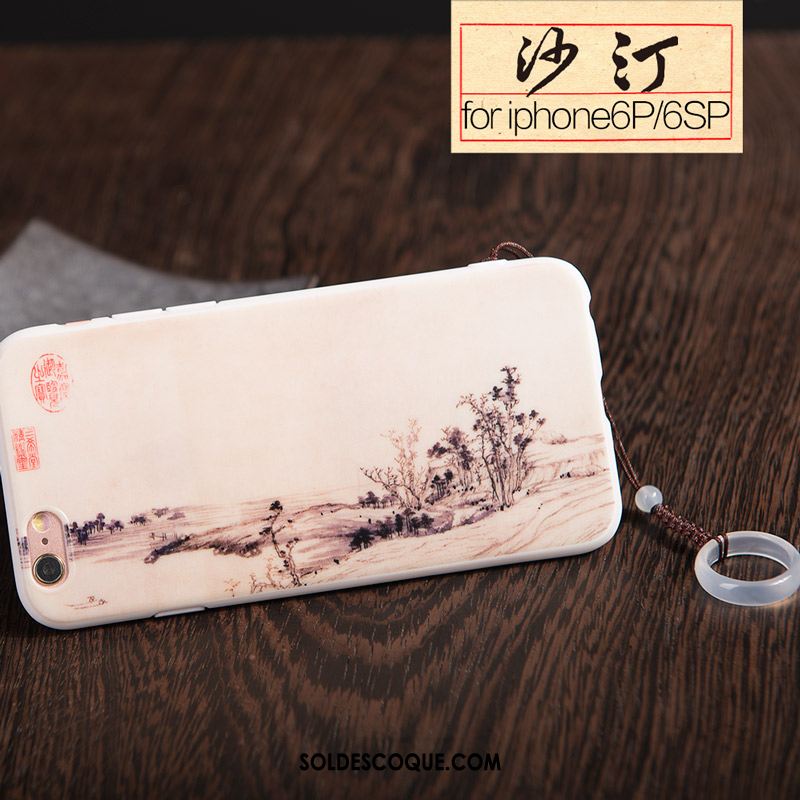 Coque iPhone 6 / 6s Plus Blanc Vintage Style Chinois Vent Téléphone Portable En Vente