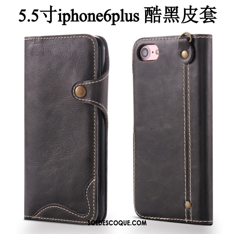 Coque iPhone 6 / 6s Plus Cuir Véritable Étui En Cuir Protection Téléphone Portable Britanique Soldes