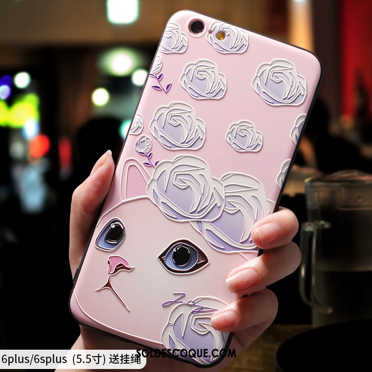 Coque iPhone 6 / 6s Plus Délavé En Daim Dessin Animé Personnalité Charmant Marque De Tendance Soldes