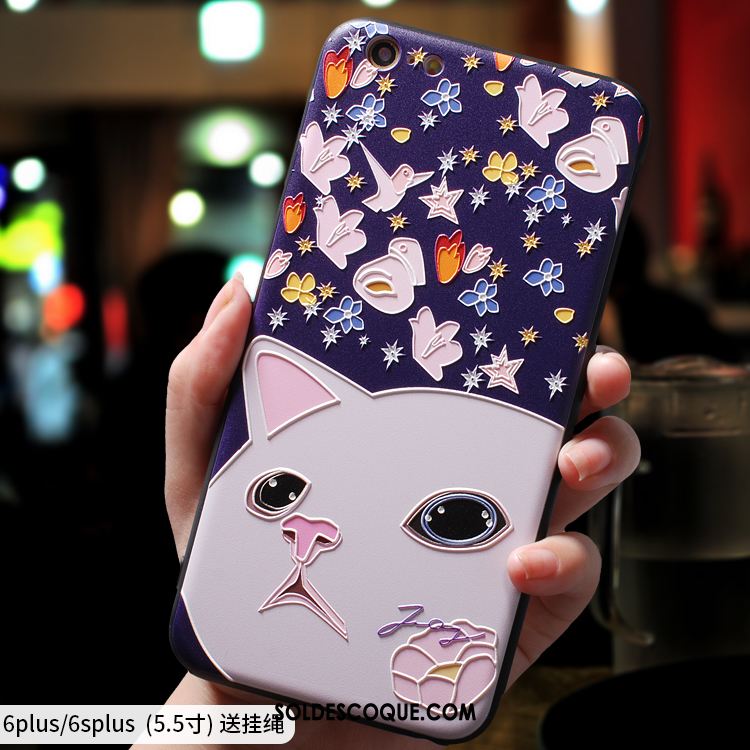 Coque iPhone 6 / 6s Plus Délavé En Daim Dessin Animé Personnalité Charmant Marque De Tendance Soldes