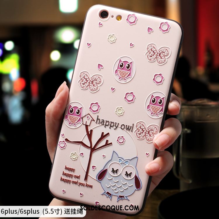 Coque iPhone 6 / 6s Plus Délavé En Daim Dessin Animé Personnalité Charmant Marque De Tendance Soldes