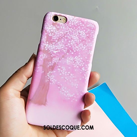 Coque iPhone 6 / 6s Plus Délavé En Daim Téléphone Portable Violet Tendance Frais Soldes