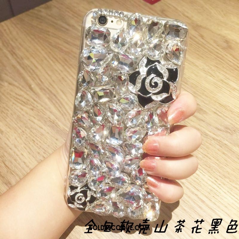 Coque iPhone 6 / 6s Plus Incruster Strass Fleur Téléphone Portable Tendance Nouveau Pas Cher