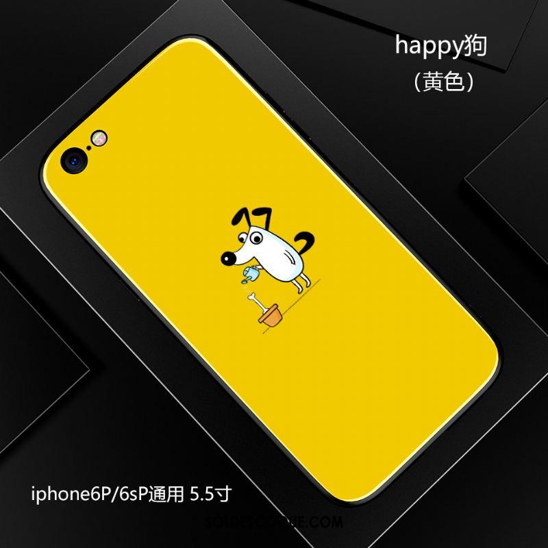 Coque iPhone 6 / 6s Plus Jaune Marque De Tendance Tout Compris Fluide Doux Dessin Animé Pas Cher