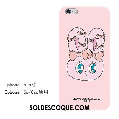 Coque iPhone 6 / 6s Plus Lapin Rose Gaufrage Ornements Suspendus Tout Compris Pas Cher