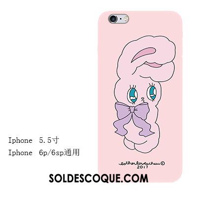 Coque iPhone 6 / 6s Plus Lapin Rose Gaufrage Ornements Suspendus Tout Compris Pas Cher