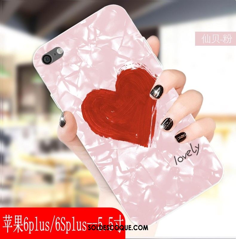 Coque iPhone 6 / 6s Plus Mode Amour Fluide Doux Rouge Étui Pas Cher