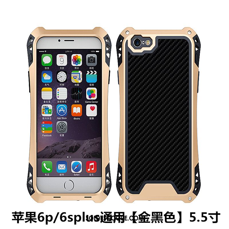 Coque iPhone 6 / 6s Plus Personnalité Métal Incassable Noir Tout Compris Soldes