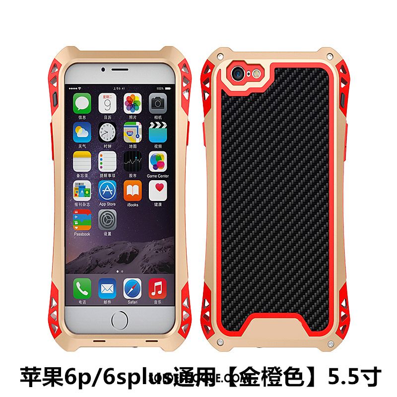 Coque iPhone 6 / 6s Plus Personnalité Métal Incassable Noir Tout Compris Soldes