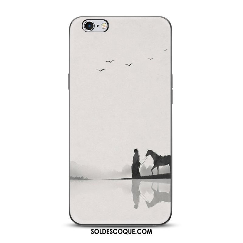 Coque iPhone 6 / 6s Plus Protection Noir Étui Téléphone Portable Art Housse Soldes