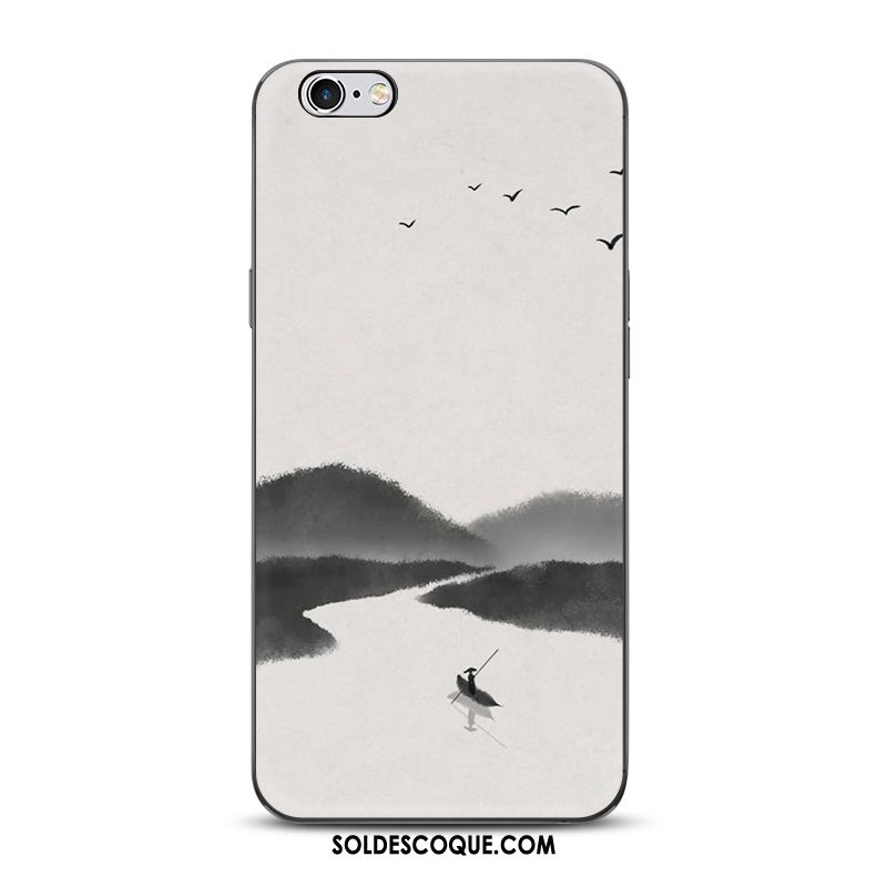 Coque iPhone 6 / 6s Plus Protection Noir Étui Téléphone Portable Art Housse Soldes