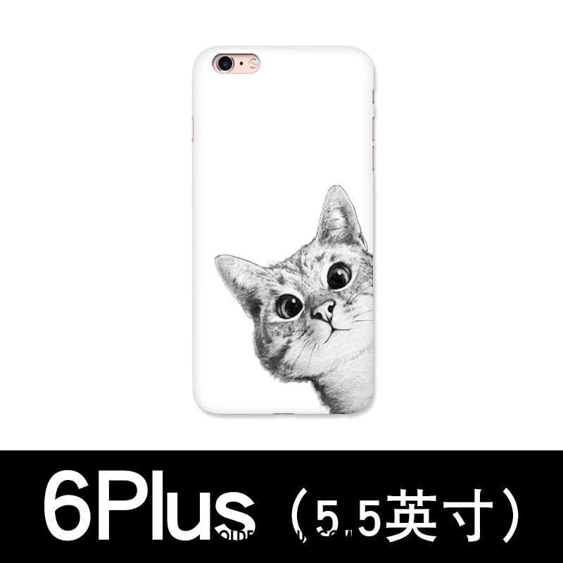 Coque iPhone 6 / 6s Plus Simple Art Noir Très Mince Tendance Pas Cher