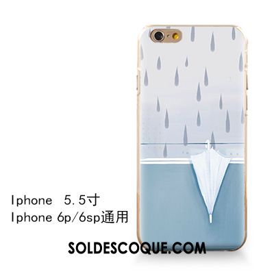 Coque iPhone 6 / 6s Plus Tout Compris Ornements Suspendus Gaufrage Bleu Fluide Doux Soldes