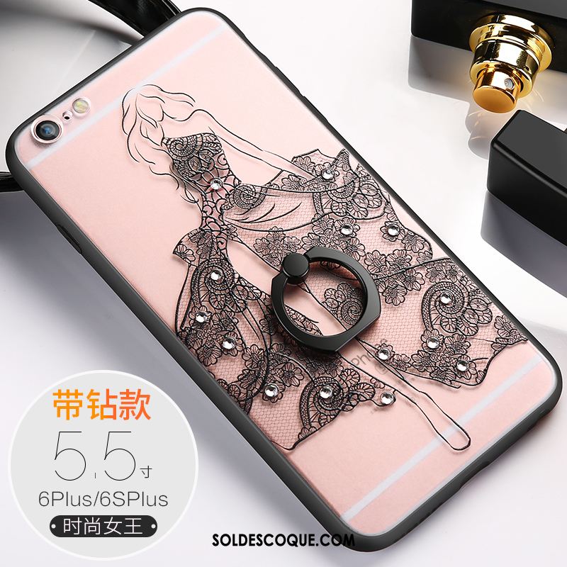 Coque iPhone 6 / 6s Plus Très Mince Ornements Suspendus Téléphone Portable Strass Amoureux Soldes