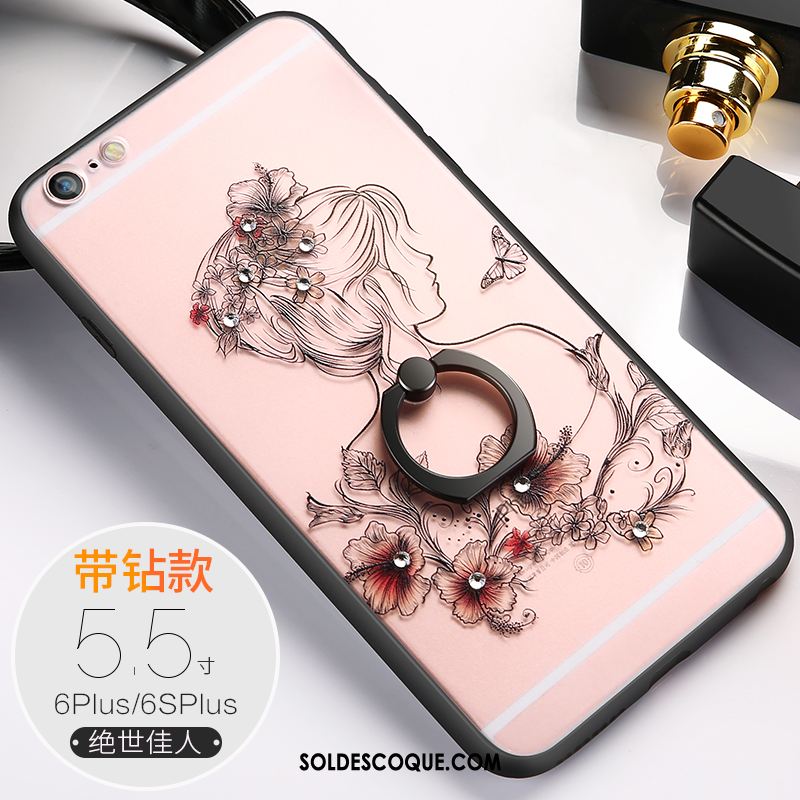 Coque iPhone 6 / 6s Plus Très Mince Ornements Suspendus Téléphone Portable Strass Amoureux Soldes