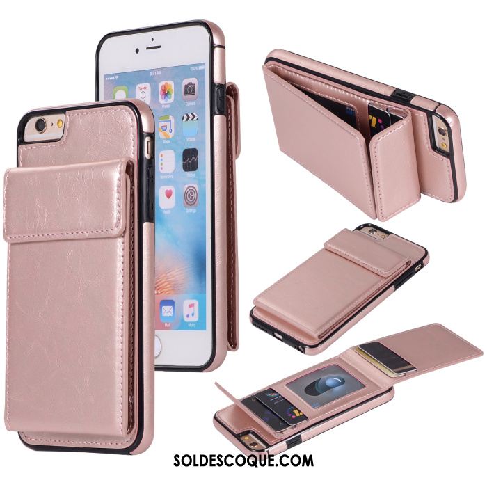 Coque iPhone 6 / 6s Plus Téléphone Portable Incassable Étui En Cuir Portefeuille Carte En Ligne