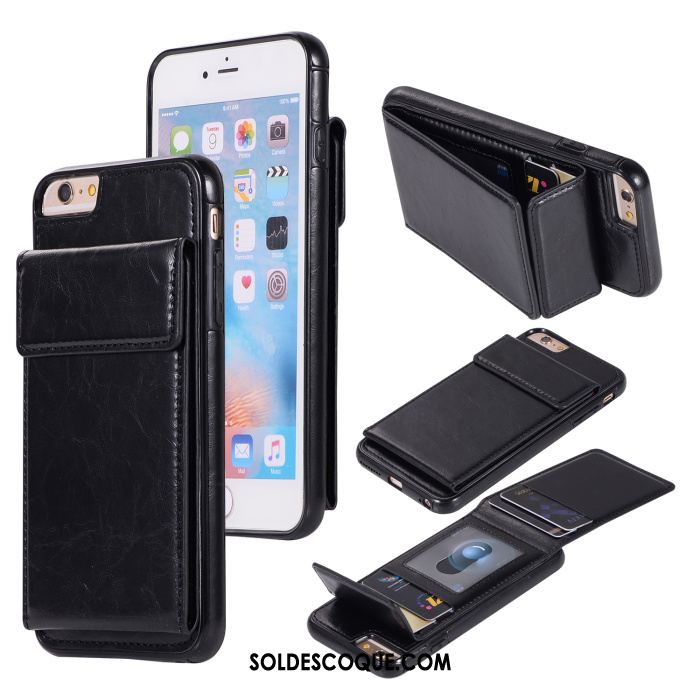 Coque iPhone 6 / 6s Plus Téléphone Portable Incassable Étui En Cuir Portefeuille Carte En Ligne