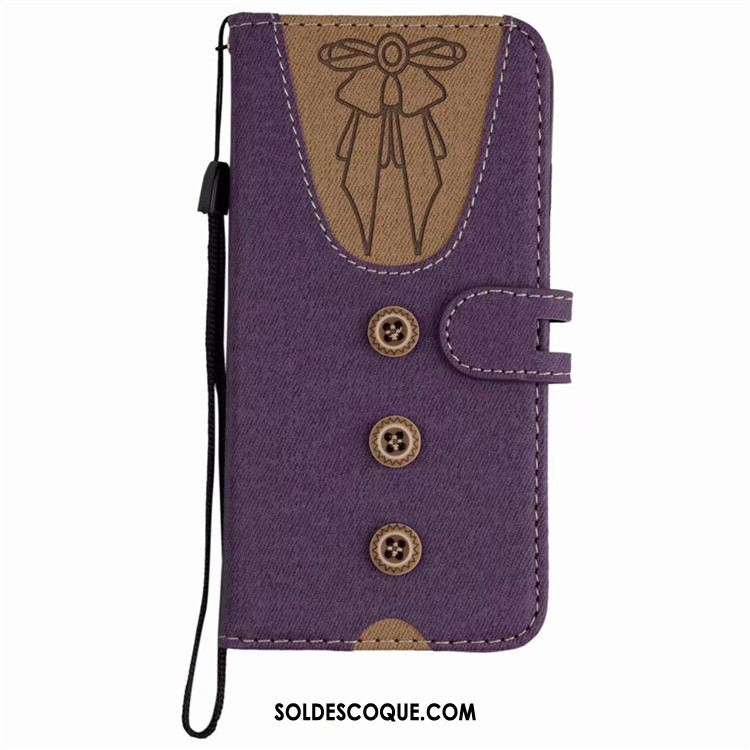 Coque iPhone 6 / 6s Plus Téléphone Portable Étui En Cuir Violet Protection Portefeuille En Vente