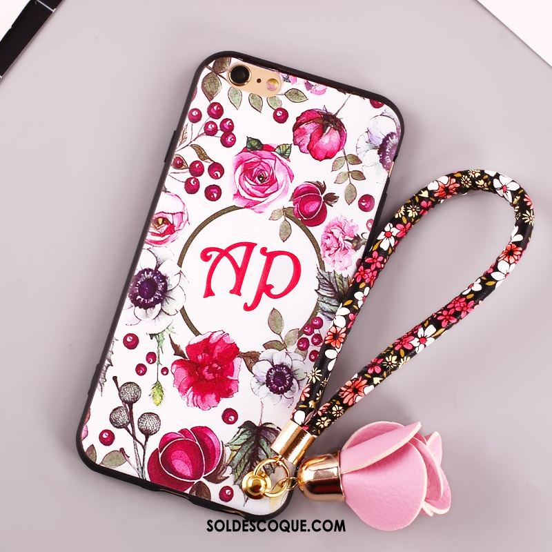 Coque iPhone 6 / 6s Plus Étui Fleurs Rouge Téléphone Portable Pas Cher