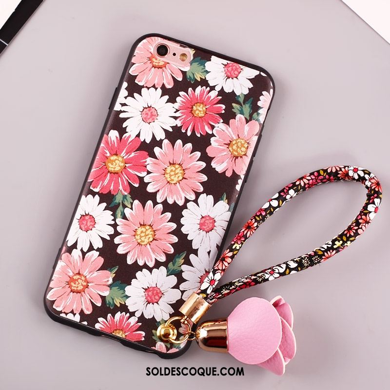 Coque iPhone 6 / 6s Plus Étui Fleurs Rouge Téléphone Portable Pas Cher