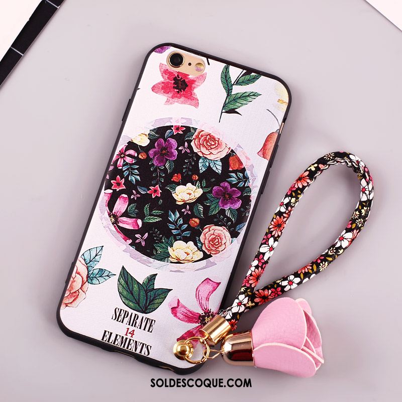 Coque iPhone 6 / 6s Plus Étui Fleurs Rouge Téléphone Portable Pas Cher